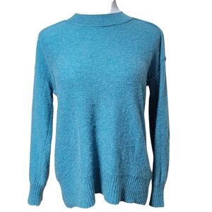 Anthropologie Pilcro Angie Seamed Cashmere Sweater Size Small Teal